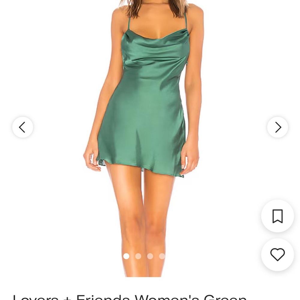 Lovers + Friends Green Mini Dress